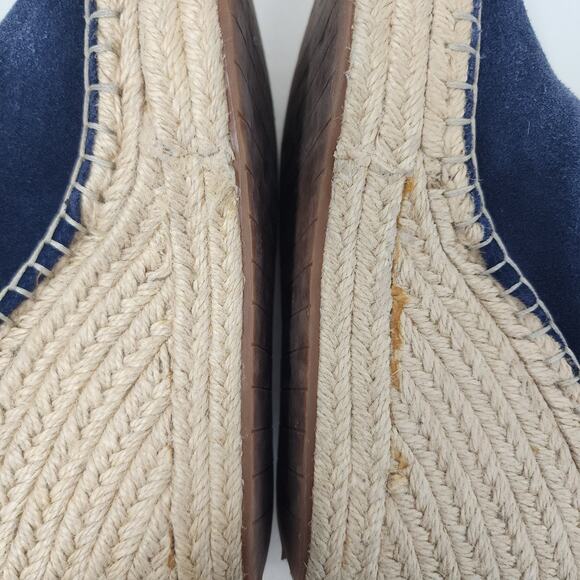 Kenneth Cole Olivia Suede Leather Wedge Platform Espadrilles Heels 7 Sandals - Picture 7 of 11